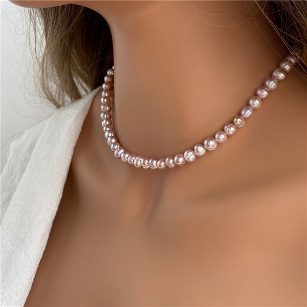 trend jewelry purple natural pearls necklaces freshwater beaded for women female pearl choker fashion 220722, Silver
trend jewelry purple natural pearls necklaces freshwater beaded for women female pearl choker fashion 220722, Silver