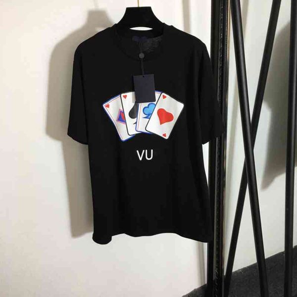 designer womens t-shirts fashion brands playing card letter print loose short sleeve t-shirt luxury brands women clothing, White
designer womens t-shirts fashion brands playing card letter print loose short sleeve t-shirt luxury brands women clothing, White