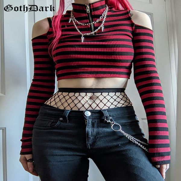 goth dark grunge striped mall gothic basic tshirts punk egirl aesthetic bodycon casual crop long sleeve open shoulder tee 220805, White
goth dark grunge striped mall gothic basic tshirts punk egirl aesthetic bodycon casual crop long sleeve open shoulder tee 220805, White