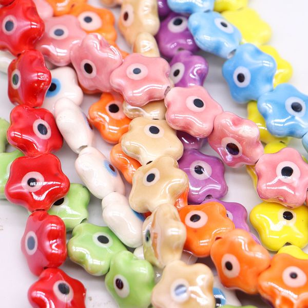 100pcs 14mm flower shape eye ceramic beads diy loose spacer ceramics bead for jewelry making bracelet necklace fashion cute, Black
100pcs 14mm flower shape eye ceramic beads diy loose spacer ceramics bead for jewelry making bracelet necklace fashion cute, Black