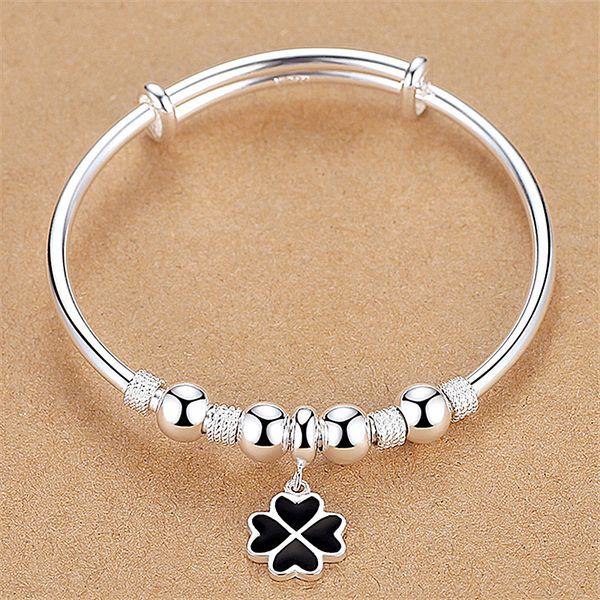 clover charm bracelets women's black clover bangle bracelet fashion jewelry silver bangles, Golden;silver
clover charm bracelets women's black clover bangle bracelet fashion jewelry silver bangles, Golden;silver