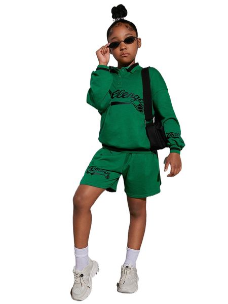 girls letter graphic drop shoulder pullover & track shorts set b8ch#, Black;white
girls letter graphic drop shoulder pullover & track shorts set b8ch#, Black;white