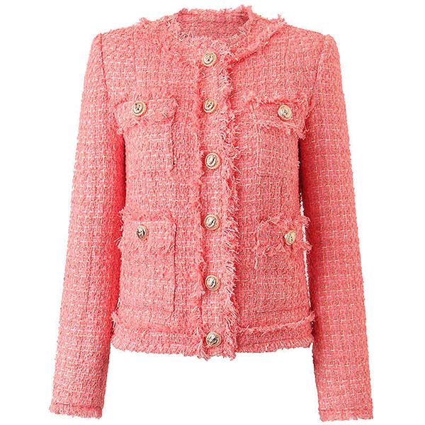 women's jackets casual korean round neck single breasted temperament commuting tweed small fragrance coat women, Black;brown
women's jackets casual korean round neck single breasted temperament commuting tweed small fragrance coat women, Black;brown