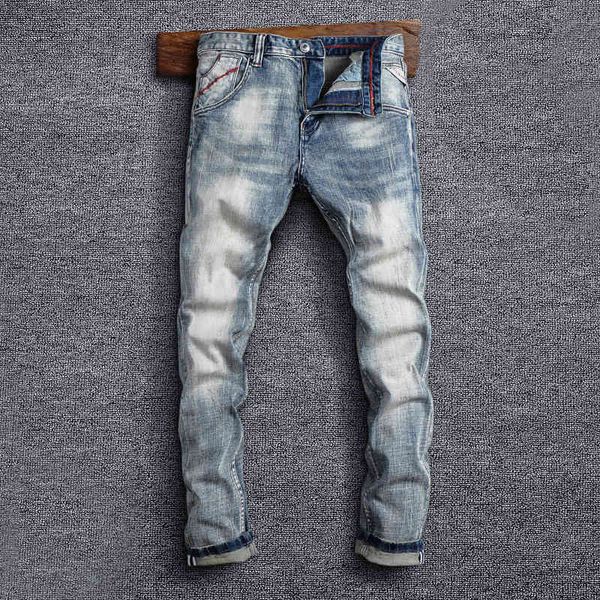 men's jeans used jeans slim straight washed elastic spring and summer versatile casual pants bkck, Blue
men's jeans used jeans slim straight washed elastic spring and summer versatile casual pants bkck, Blue