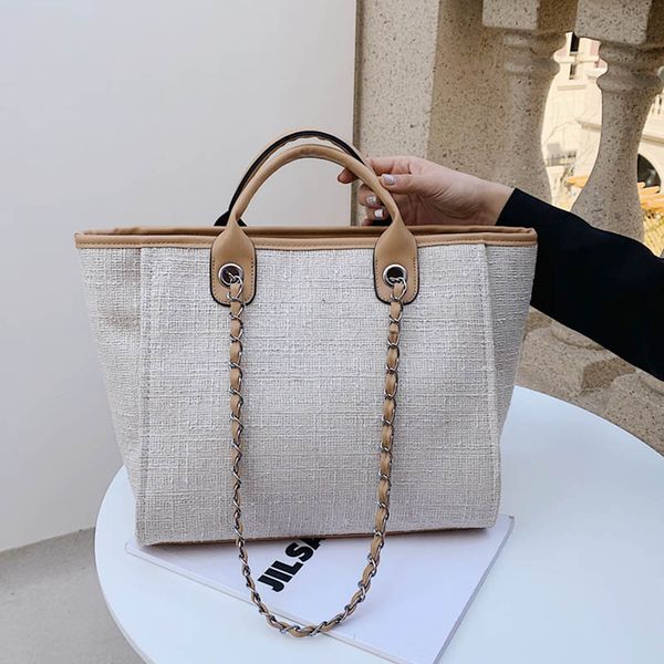 women designer brand handbag large capacity chain dhoulder bag canvas beach totes bag summer quality sac a main femme
women designer brand handbag large capacity chain dhoulder bag canvas beach totes bag summer quality sac a main femme