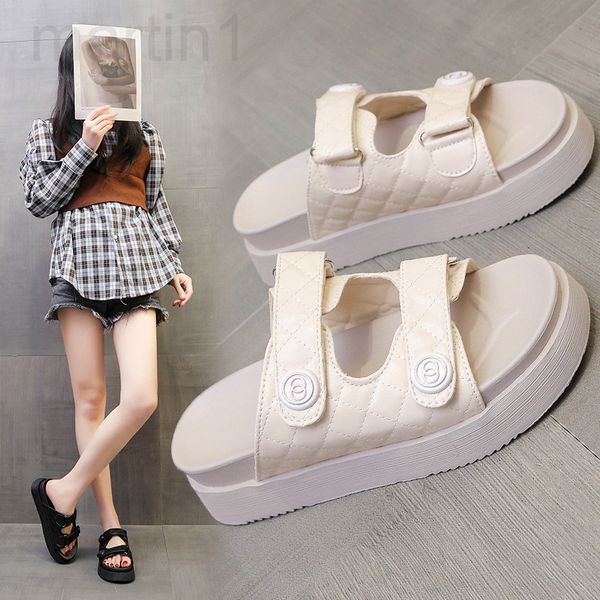 slippers designer thick soled sandals 2022 summer new line muffin heel women wear korean women's slippersi5e5, Black
slippers designer thick soled sandals 2022 summer new line muffin heel women wear korean women's slippersi5e5, Black