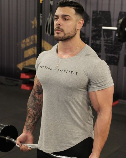 outdoor t-shirts muscle mens workout summer fashionable european and american style sports running loose elastic casual short-sleeved mens t, Gray;blue
outdoor t-shirts muscle mens workout summer fashionable european and american style sports running loose elastic casual short-sleeved mens t, Gray;blue