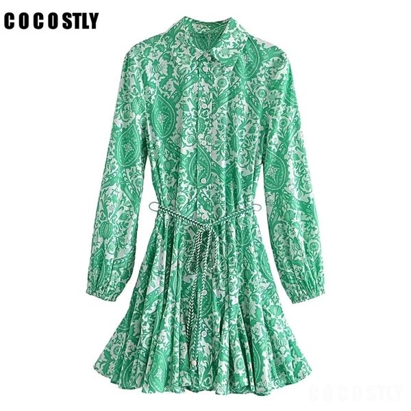 fashion vintage long sleeve lapel all-match belt mini dress print loose elegant women casual female vestidos 220516, Black;gray
fashion vintage long sleeve lapel all-match belt mini dress print loose elegant women casual female vestidos 220516, Black;gray