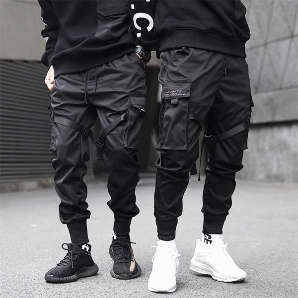 men cargo pants black ribbons block multi-pocket harem joggers harajuku sweatpant hip hop casual male trousers 220323
men cargo pants black ribbons block multi-pocket harem joggers harajuku sweatpant hip hop casual male trousers 220323