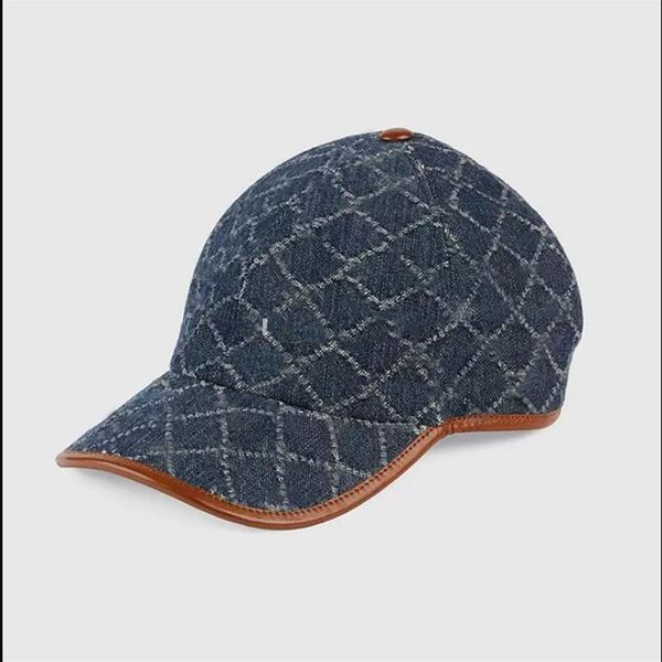 luxury denim blue canvas hat classic brand men's and women's baseball ball271c, Blue;gray