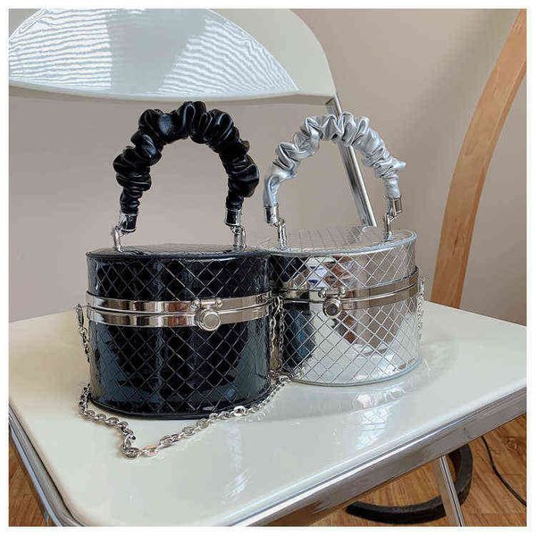 pu leather round hand bags ladies designer small shoulder purses black silver lattice luxury handbags for women new t220727
pu leather round hand bags ladies designer small shoulder purses black silver lattice luxury handbags for women new t220727