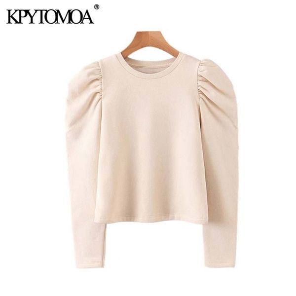 vintage stylish basic solid sweatshirts women fashion o neck puff sleeve female pullovers chic lj200808, Black
vintage stylish basic solid sweatshirts women fashion o neck puff sleeve female pullovers chic lj200808, Black