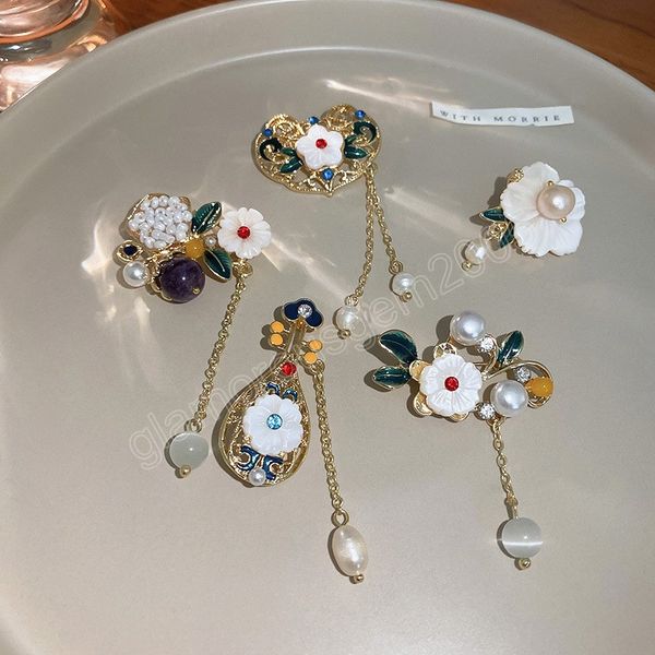 retro handmade flower pearl brooch national wind lute tassel chain cheongsam pin sweater badge jewelry accessories buckle gift, Gray
retro handmade flower pearl brooch national wind lute tassel chain cheongsam pin sweater badge jewelry accessories buckle gift, Gray