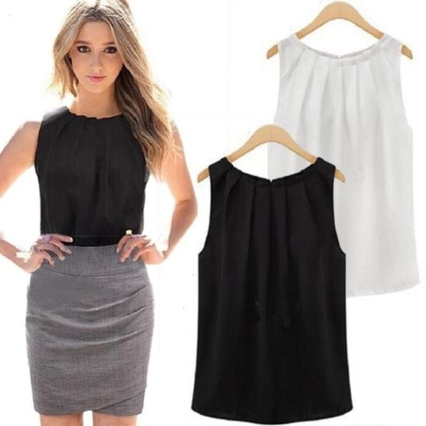 t-shirt women summer t shirt fashion sleeveless round neck chiffon cloth korean vestidos simple, White
t-shirt women summer t shirt fashion sleeveless round neck chiffon cloth korean vestidos simple, White