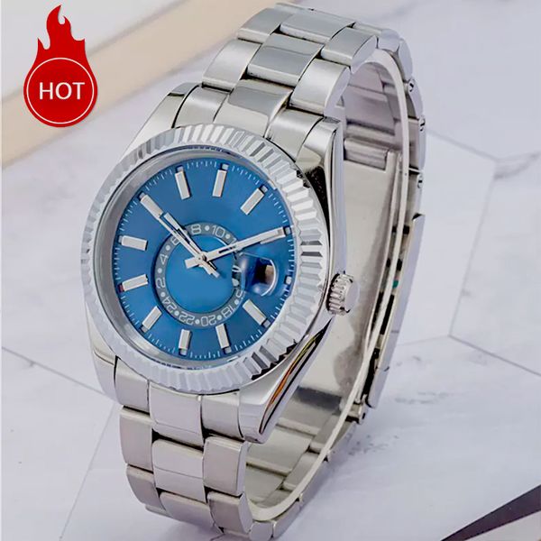 luxury mens watches montre de luxe automatic mechanical 40mm full stainless steel swim wristwatches sapphire luminous sky calendar watch oro, Slivery;brown
luxury mens watches montre de luxe automatic mechanical 40mm full stainless steel swim wristwatches sapphire luminous sky calendar watch oro, Slivery;brown