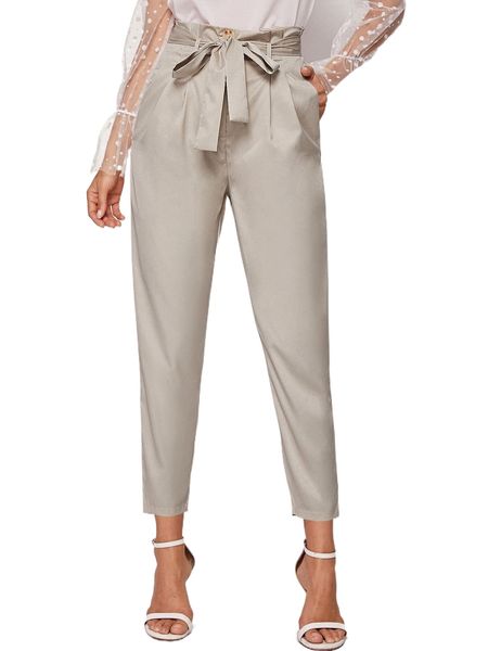 paperbag waist belted cropped tailored pants o2sj#, Black;white
paperbag waist belted cropped tailored pants o2sj#, Black;white