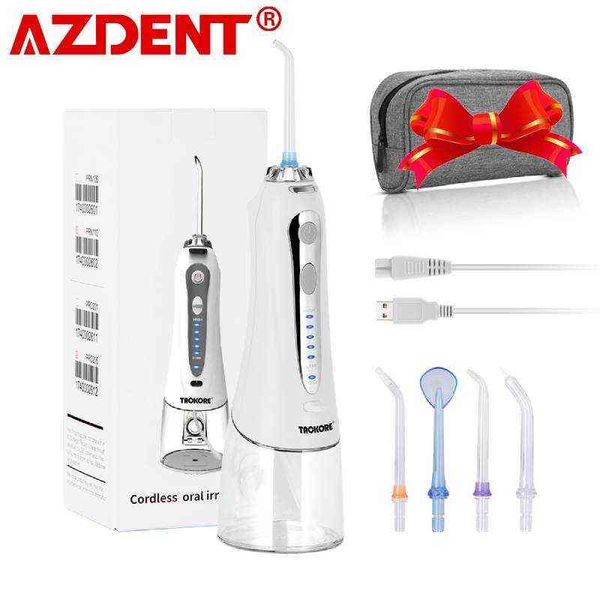azdent oral irrigator portable water dental flosser usb 240ml rechargeable floss teeth cleaner 5 modes ipx7 proof 220510
azdent oral irrigator portable water dental flosser usb 240ml rechargeable floss teeth cleaner 5 modes ipx7 proof 220510