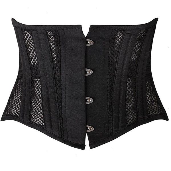 summer women underbust corset gothic steampunk bustiers waist trainer body shaper steel boned breathable mesh slimming belt, Black;white
summer women underbust corset gothic steampunk bustiers waist trainer body shaper steel boned breathable mesh slimming belt, Black;white