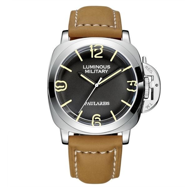 automatic self wind mechanical genuine brown leather strap yellow green luminous 44mm luxury rose gold military men watch 220423, Slivery;brown
automatic self wind mechanical genuine brown leather strap yellow green luminous 44mm luxury rose gold military men watch 220423, Slivery;brown
