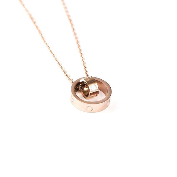 316l titanium steel net red lover's screw double circle necklaces gold/rose gold/silver plated europe america fashion style lady chain
316l titanium steel net red lover's screw double circle necklaces gold/rose gold/silver plated europe america fashion style lady chain