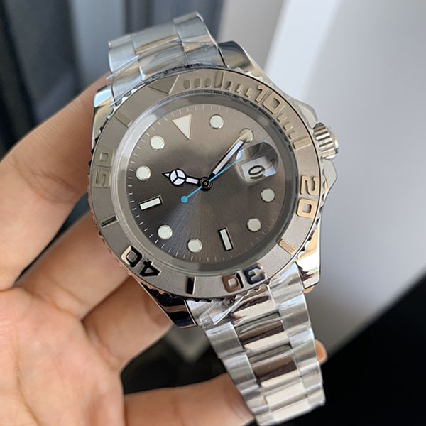 luxury men's watch yacht style 40mm grey dial automatic mechanical watches sapphire glass classic folding strap super luminous waterpro, Slivery;brown
luxury men's watch yacht style 40mm grey dial automatic mechanical watches sapphire glass classic folding strap super luminous waterpro, Slivery;brown