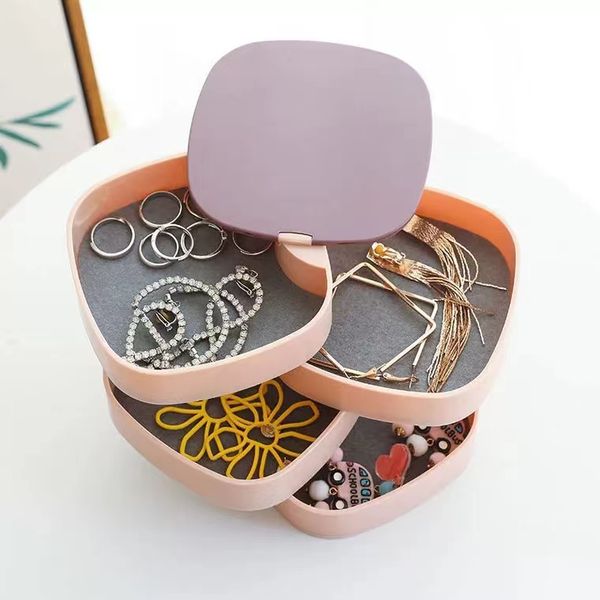

luxurys mystery boxes designers jewelry box large capacity multifunctional rotating jewelryss cases simple earrings ring storage case display frame good nice