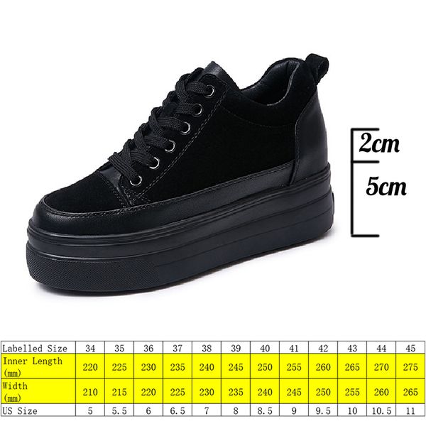 7cm genuine leather suede women shoes flats spring autumn women casual shoes spring autumn platform wedge sneakers, Black;yellow
7cm genuine leather suede women shoes flats spring autumn women casual shoes spring autumn platform wedge sneakers, Black;yellow