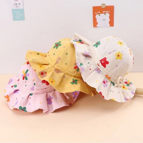 sweet floral baby girl bucket hat summer bowknot cotton children panama fisherman hat cute ruffle kids sun caps, Yellow
sweet floral baby girl bucket hat summer bowknot cotton children panama fisherman hat cute ruffle kids sun caps, Yellow