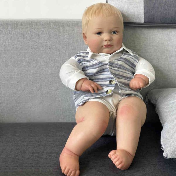 24" reborn dolls open eyes lifelike baby toy for children soft vinyl silicone boneca renascida brinquedo bebe aa220325
24" reborn dolls open eyes lifelike baby toy for children soft vinyl silicone boneca renascida brinquedo bebe aa220325