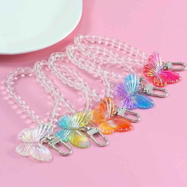 butterfly flower keychain trendy transparent bead lanyards key ring for women car keys bag decor pendant, Slivery;golden
butterfly flower keychain trendy transparent bead lanyards key ring for women car keys bag decor pendant, Slivery;golden