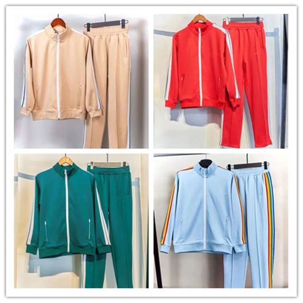men's tracksuits palm fashion trend side stripes couples sportswear casual suits angels 06, Gray
men's tracksuits palm fashion trend side stripes couples sportswear casual suits angels 06, Gray