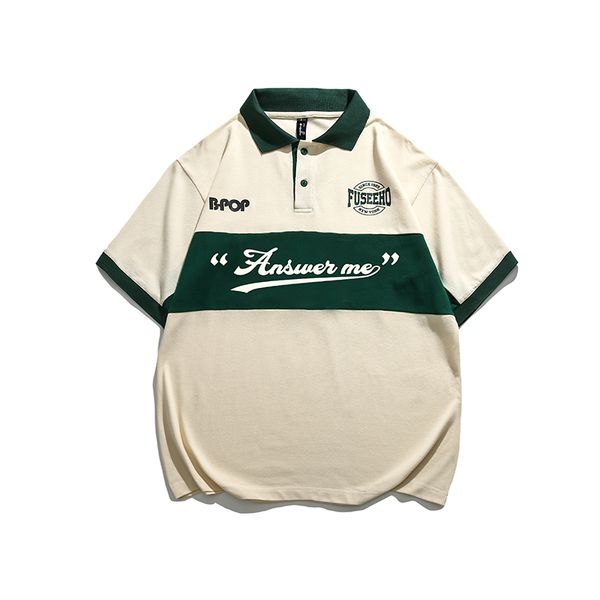 22ss high-end classic splicing beige polo shirt tee letter printed summer breathable casual simple solid short sleeve men women street polo, White;black
22ss high-end classic splicing beige polo shirt tee letter printed summer breathable casual simple solid short sleeve men women street polo, White;black