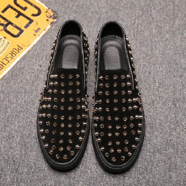 british luxury fashion men rivets shoes slip-on flats platform shoe black genuine leather loafers punk hip hop sneakers zapatos da020
british luxury fashion men rivets shoes slip-on flats platform shoe black genuine leather loafers punk hip hop sneakers zapatos da020