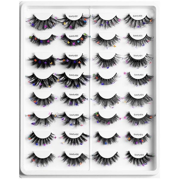 8d butterfly false eyelashes christmas color exaggerated false eyelash women party lash makeup extension
8d butterfly false eyelashes christmas color exaggerated false eyelash women party lash makeup extension