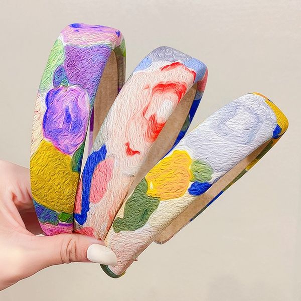 women elegant print colorful hairbands spring sweet outdoor painted hairdecorate headband hair hoop fashion hair accessories, Slivery;white
women elegant print colorful hairbands spring sweet outdoor painted hairdecorate headband hair hoop fashion hair accessories, Slivery;white