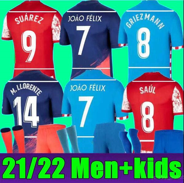 21 22 soccer jerseys suarez griezmann joao felix 2021 2022 m. llorente correa koke camisetas de futbol lemar carrasco men kids kit football, Black;yellow
21 22 soccer jerseys suarez griezmann joao felix 2021 2022 m. llorente correa koke camisetas de futbol lemar carrasco men kids kit football, Black;yellow