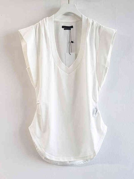 women's t-shirt french minority spring summer slim fitting v-neck vest design women's sleeveless irregular white t-shirt
women's t-shirt french minority spring summer slim fitting v-neck vest design women's sleeveless irregular white t-shirt