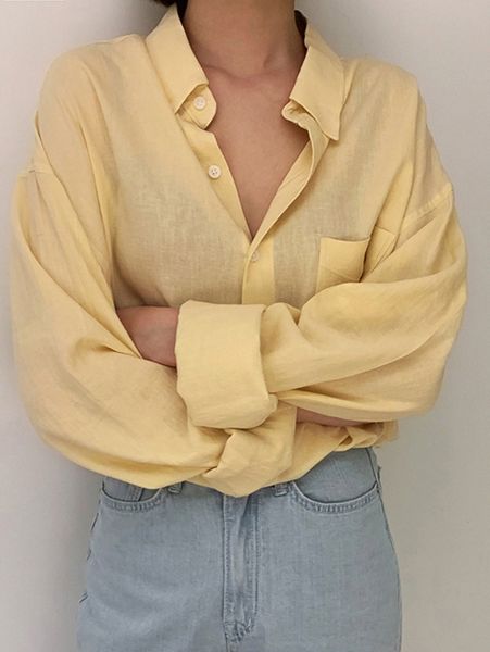 dazy button up pocket patched drop shoulder blouse l7ww#, White