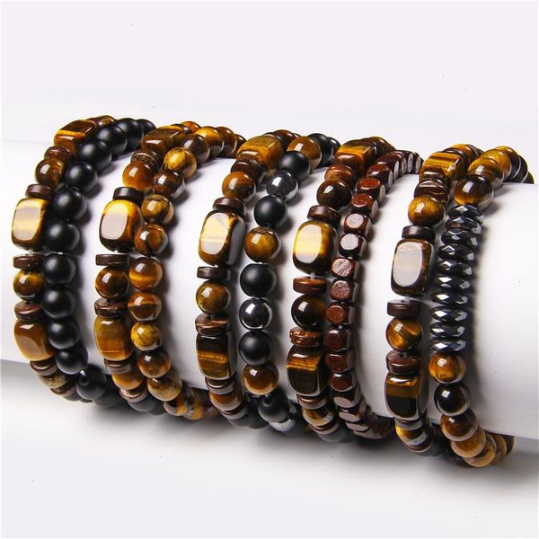 2 chains bracelet strand set men vintage stretch bracelets natural rectangle tiger eye stone bead bangle handmade jewelry women pulsera, Black
2 chains bracelet strand set men vintage stretch bracelets natural rectangle tiger eye stone bead bangle handmade jewelry women pulsera, Black