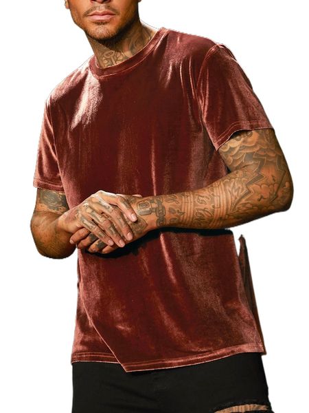 men round neck solid tee q6dw#, White;black 
men round neck solid tee q6dw#, White;black