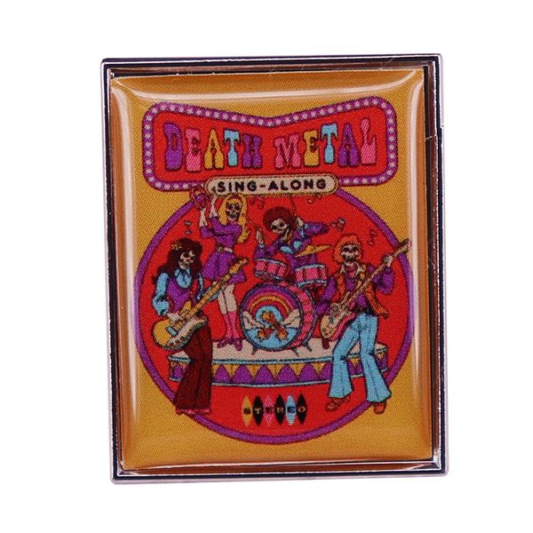 death metal sing-along badge poster art lapel pin jewelry attend the concert of a lifetime, Blue
death metal sing-along badge poster art lapel pin jewelry attend the concert of a lifetime, Blue