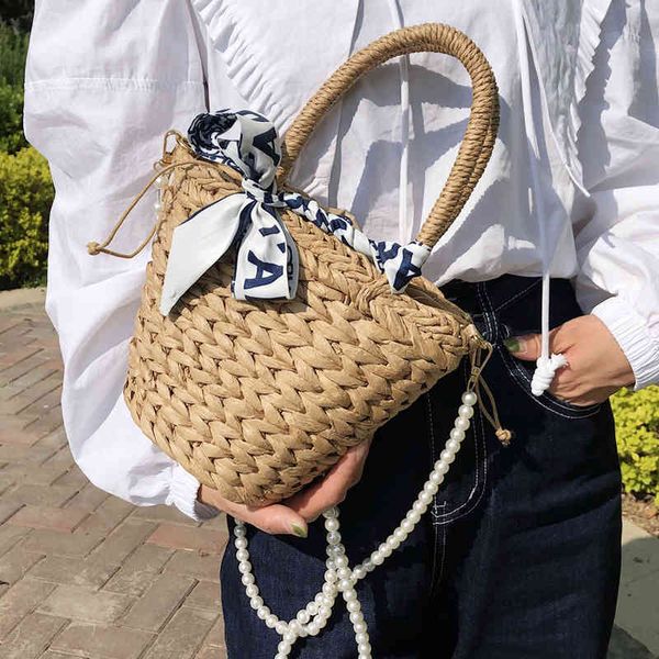 net red pearl chain bag female 2022 summer new fashion straw bag versatile portable bucket messenger bag
net red pearl chain bag female 2022 summer new fashion straw bag versatile portable bucket messenger bag
