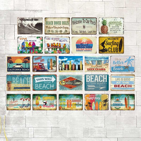 beach tin sign plaque metal vintage summer wall decor for bar house seaside decorative plateji8s
beach tin sign plaque metal vintage summer wall decor for bar house seaside decorative plateji8s