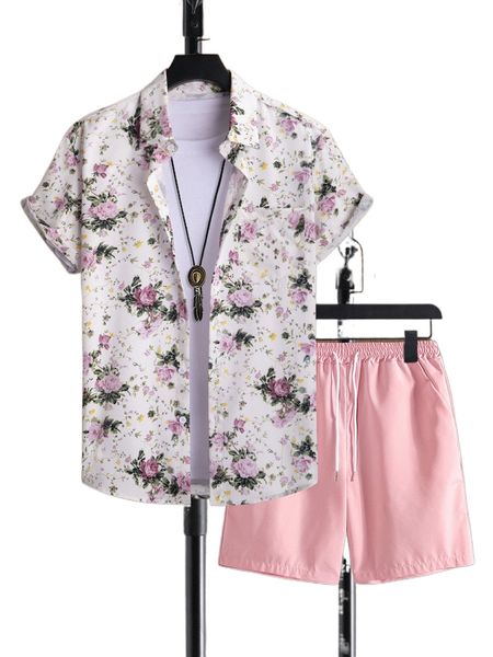 men floral print shirt & drawstring waist shorts without tee y6qa#, Gray
men floral print shirt & drawstring waist shorts without tee y6qa#, Gray