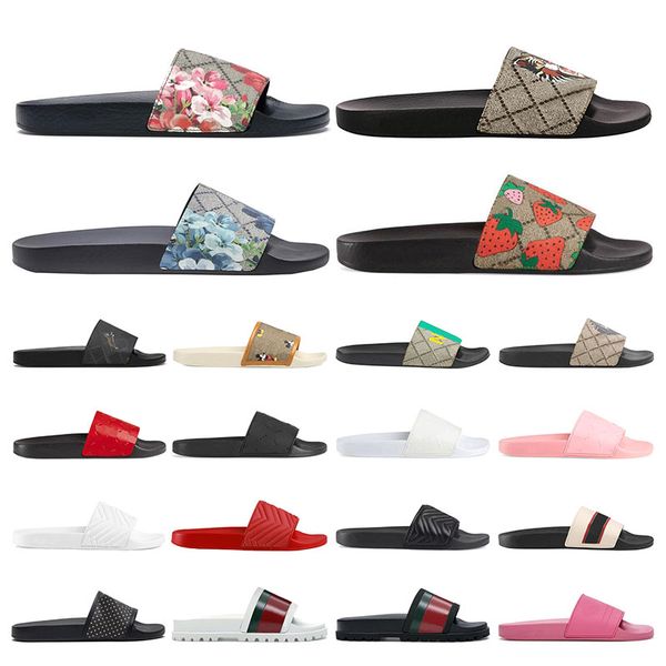 men luxurys designers summer slippers classic floral brocade sandals diamond lattice flat leather rubber platform gear bottoms women outdoor, Black
men luxurys designers summer slippers classic floral brocade sandals diamond lattice flat leather rubber platform gear bottoms women outdoor, Black