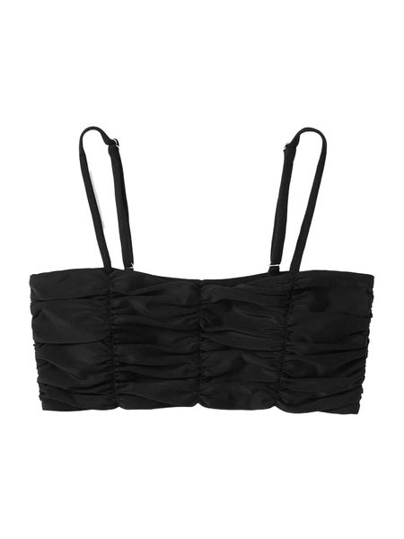 ruched bikini w3hu#, White;black 
ruched bikini w3hu#, White;black