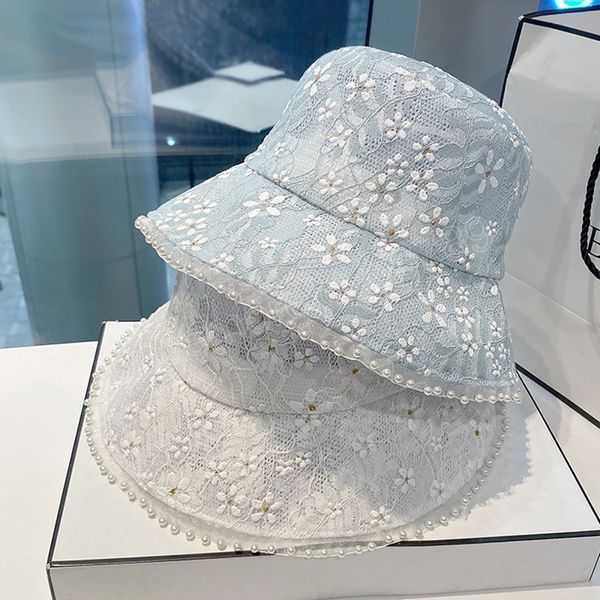 red solid thin lace cap summer breathable shade bucket hat pearl fashion fisherman's hat women sunscreen basin hats, Blue;gray
red solid thin lace cap summer breathable shade bucket hat pearl fashion fisherman's hat women sunscreen basin hats, Blue;gray