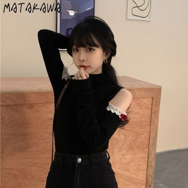 short strapless woman tshirts lace stitching bow womens tshirt spring bottoming slim t shirts 210506, White 
short strapless woman tshirts lace stitching bow womens tshirt spring bottoming slim t shirts 210506, White