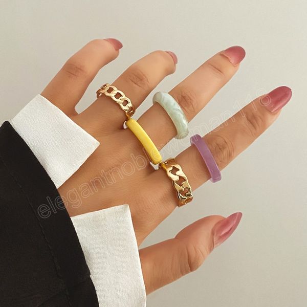 colorful resin rings set for women men gold color metal women's ring punk fashion jewelry simple finger rings gifts, Silver
colorful resin rings set for women men gold color metal women's ring punk fashion jewelry simple finger rings gifts, Silver