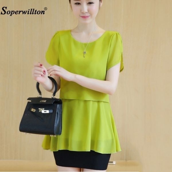 summer casual blouse ladies shirt elegant fake two pieces short sleeve oneck chiffon loose blouse shirts y200622, White
summer casual blouse ladies shirt elegant fake two pieces short sleeve oneck chiffon loose blouse shirts y200622, White